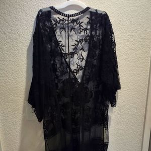 SHEIN Black Lace Kimono